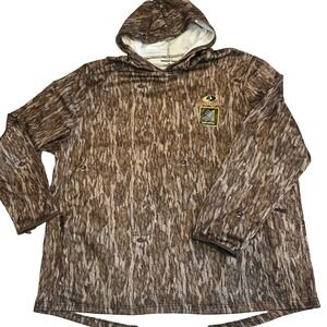 NWT Mossy Oak Mens Performance Hoodie Pullover Bottomland 3XL Camo Scent Control